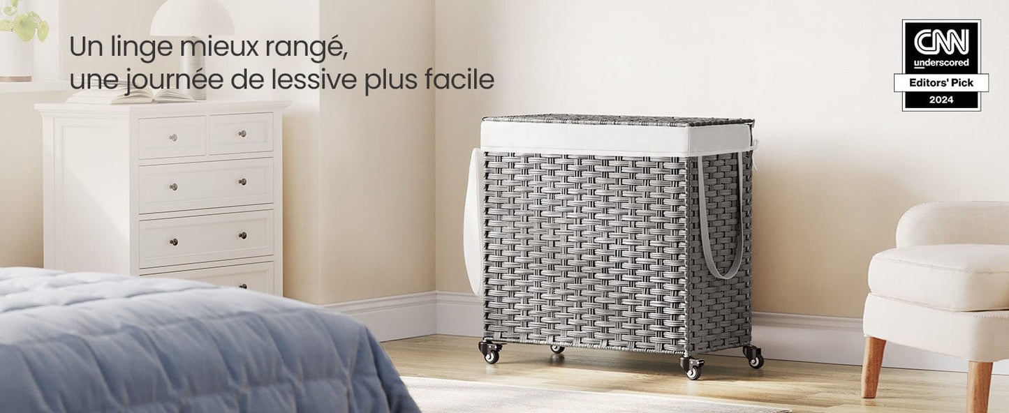 Coffre à linge sale - Sur roulette