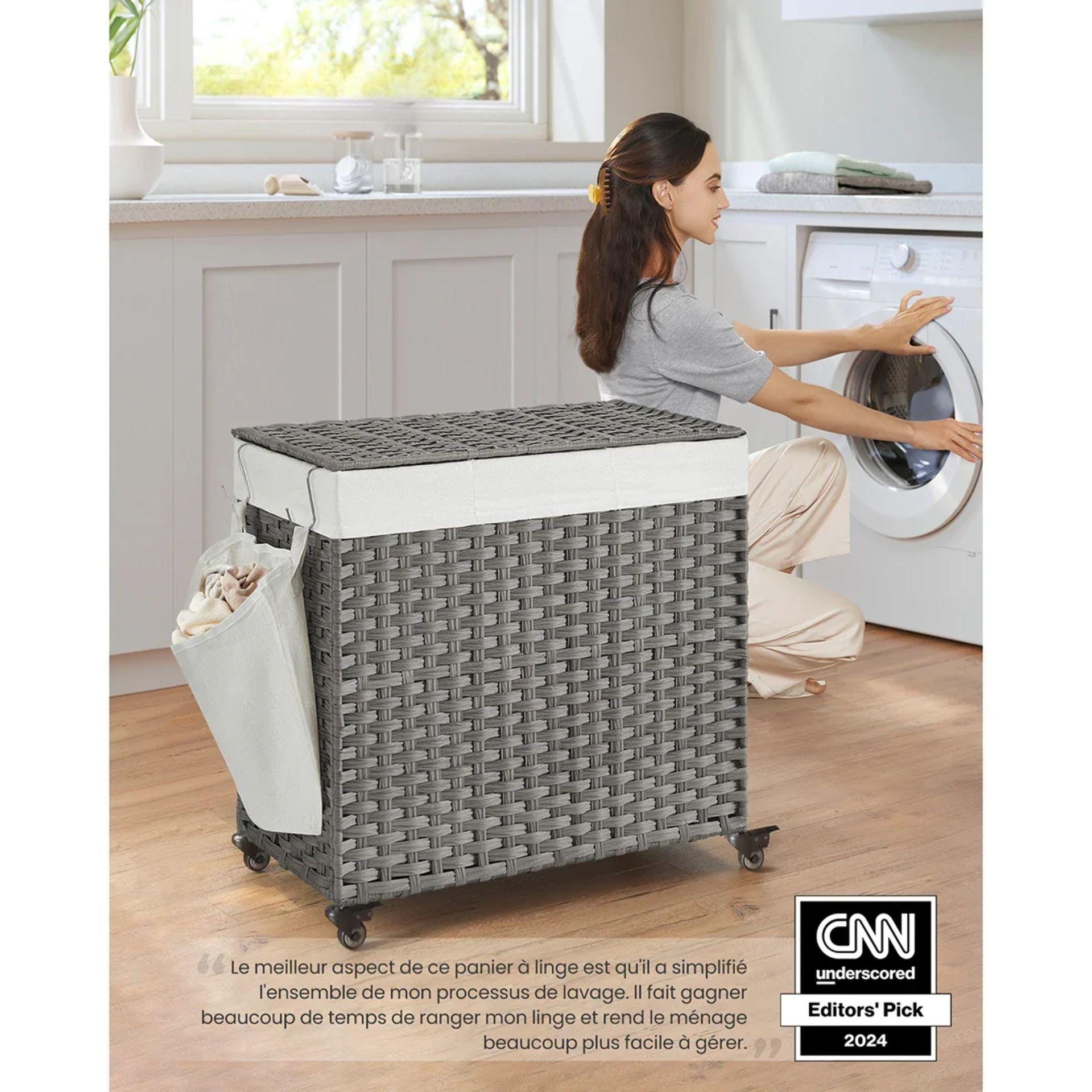 Coffre à linge sale - Sur roulette