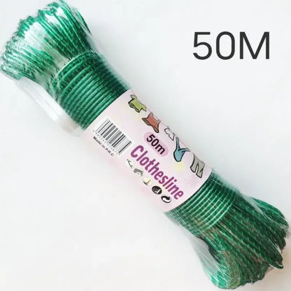 Corde à linge extérieur résistante 50m Vert