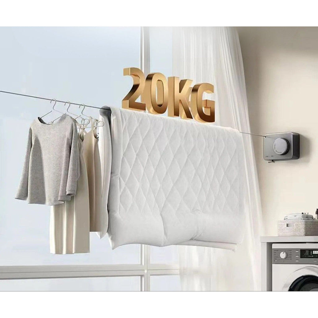 Corde à linge intérieur rétractable murale - Aéraly