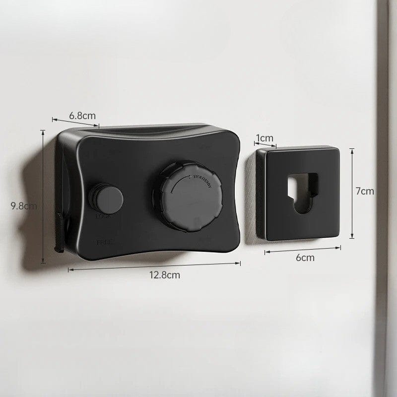 Corde à linge intérieur rétractable murale Noir