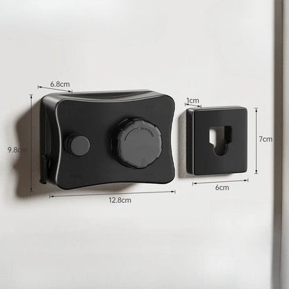 Corde à linge intérieur rétractable murale Noir