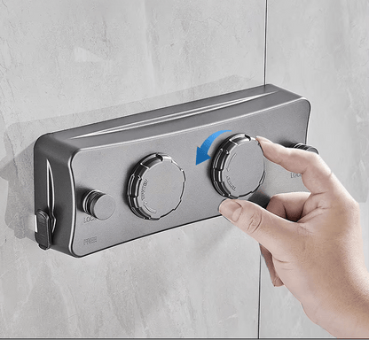 Corde à linge mural rétractable double fil