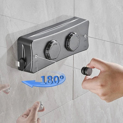 Corde à linge mural rétractable double fil