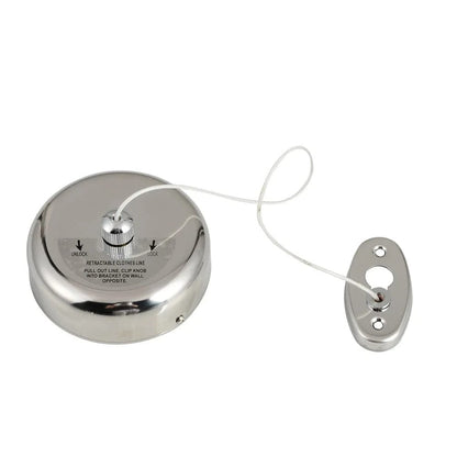 Corde à linge rétractable inox Argent