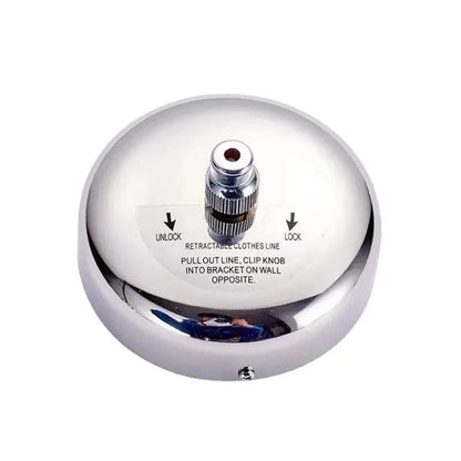 Corde à linge rétractable inox Argent