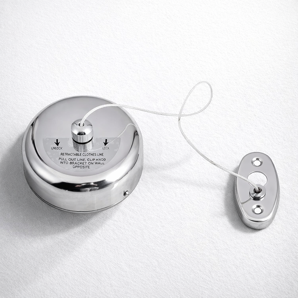 Corde à linge rétractable inox Argent Aeraly