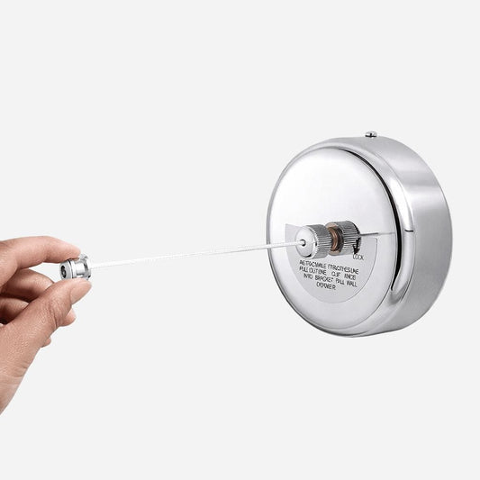 Corde à linge rétractable inox