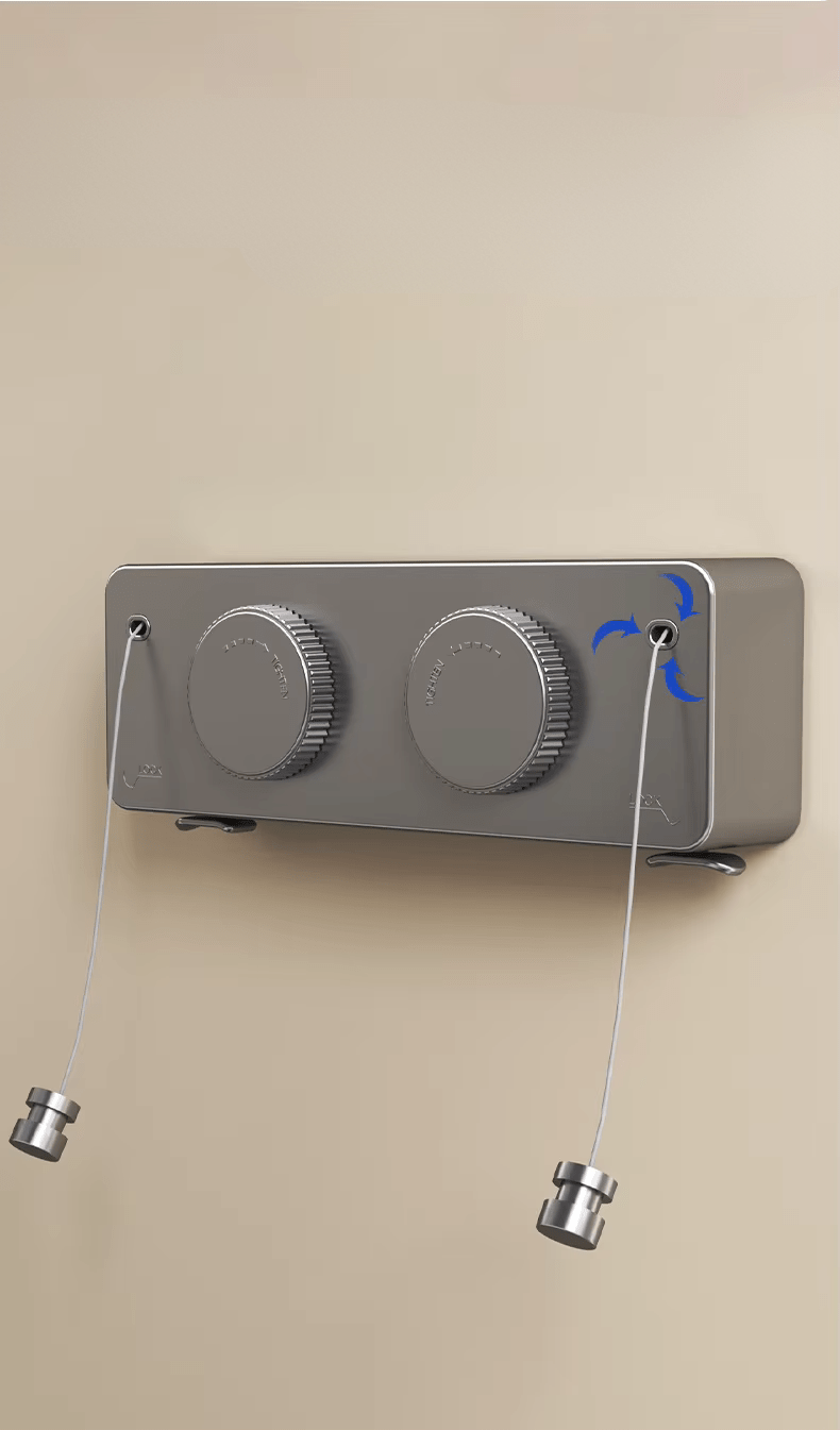 Corde à linge rétractable solide double intérieure & extérieure