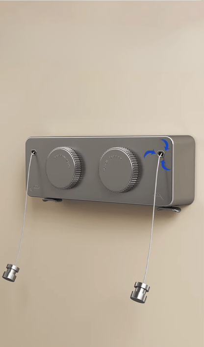 Corde à linge rétractable solide double intérieure & extérieure