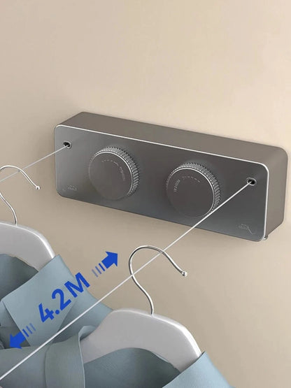 Corde à linge rétractable solide double intérieure & extérieure