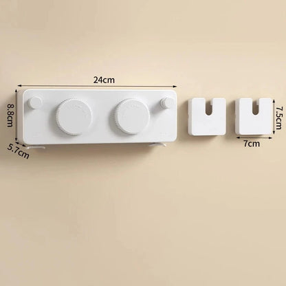 Corde à linge rétractable solide double intérieure & extérieure Blanc