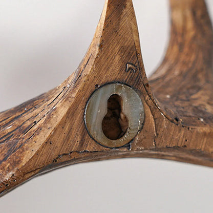 Crochet mural forme cerf bois vintage - Pour un rangement stylé