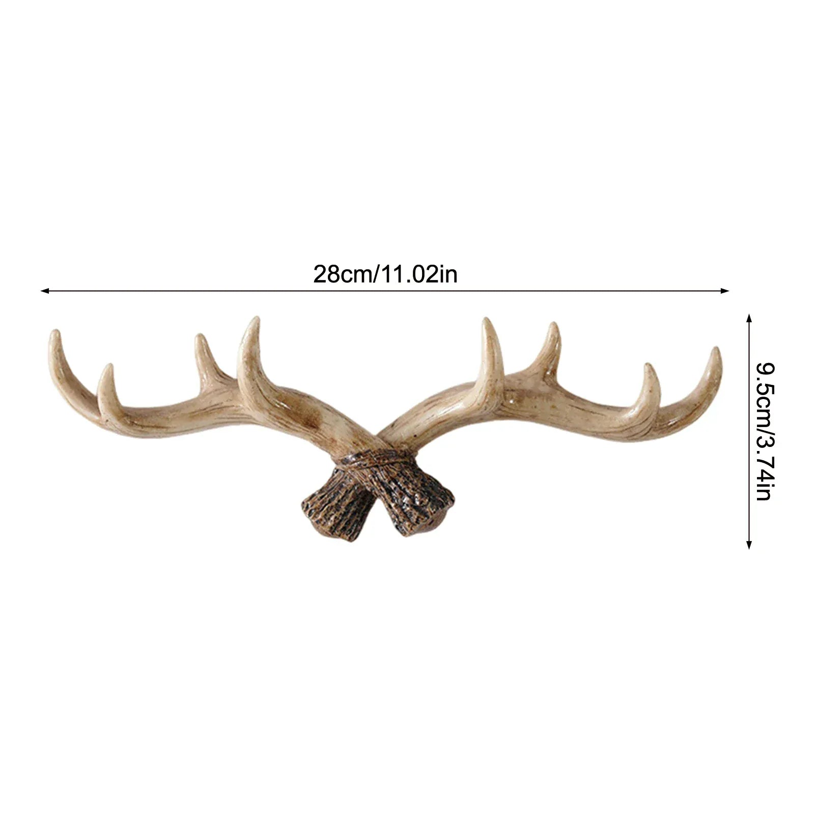 Crochet mural forme cerf bois vintage - Pour un rangement stylé