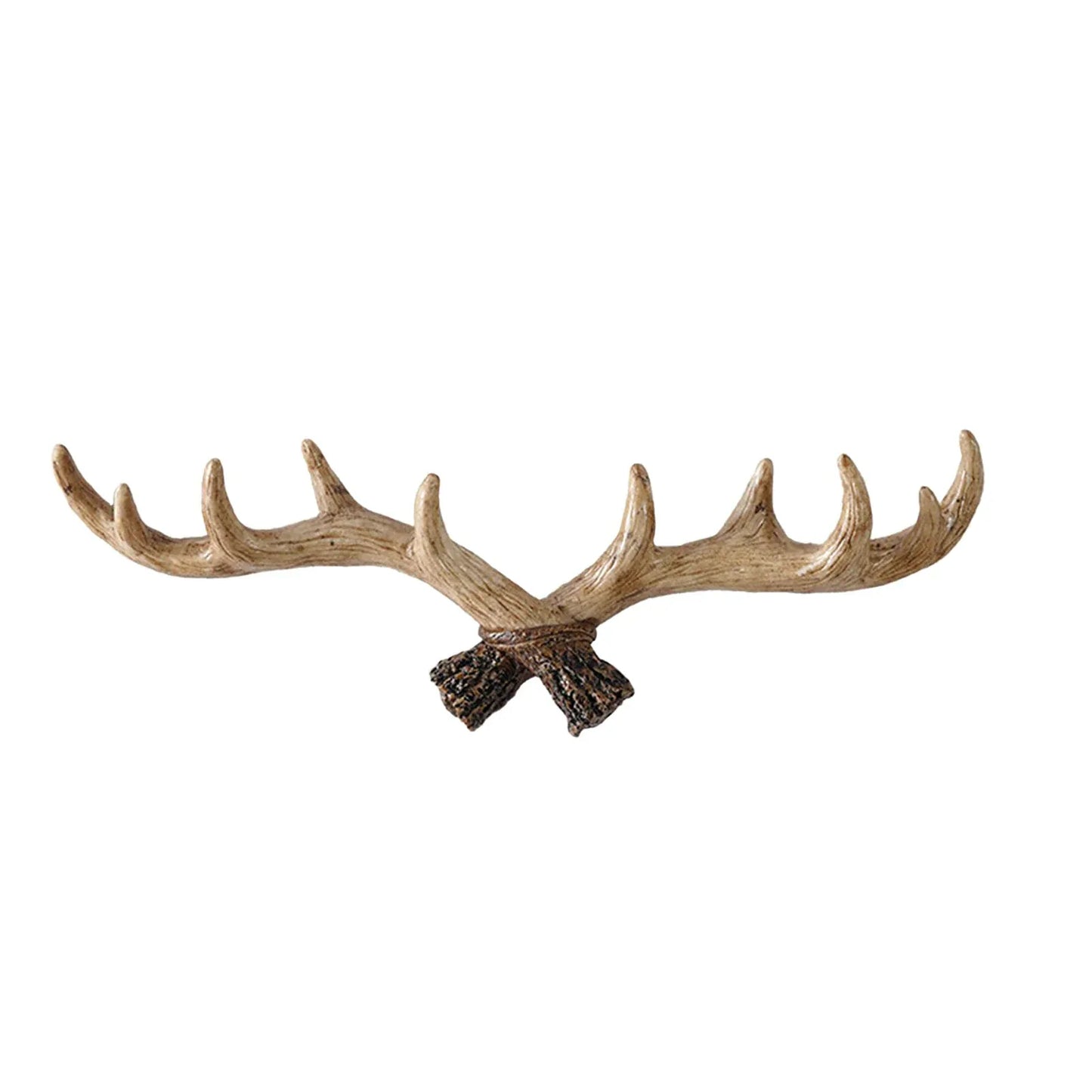 Crochet mural forme cerf bois vintage - Pour un rangement stylé Taille M Clair