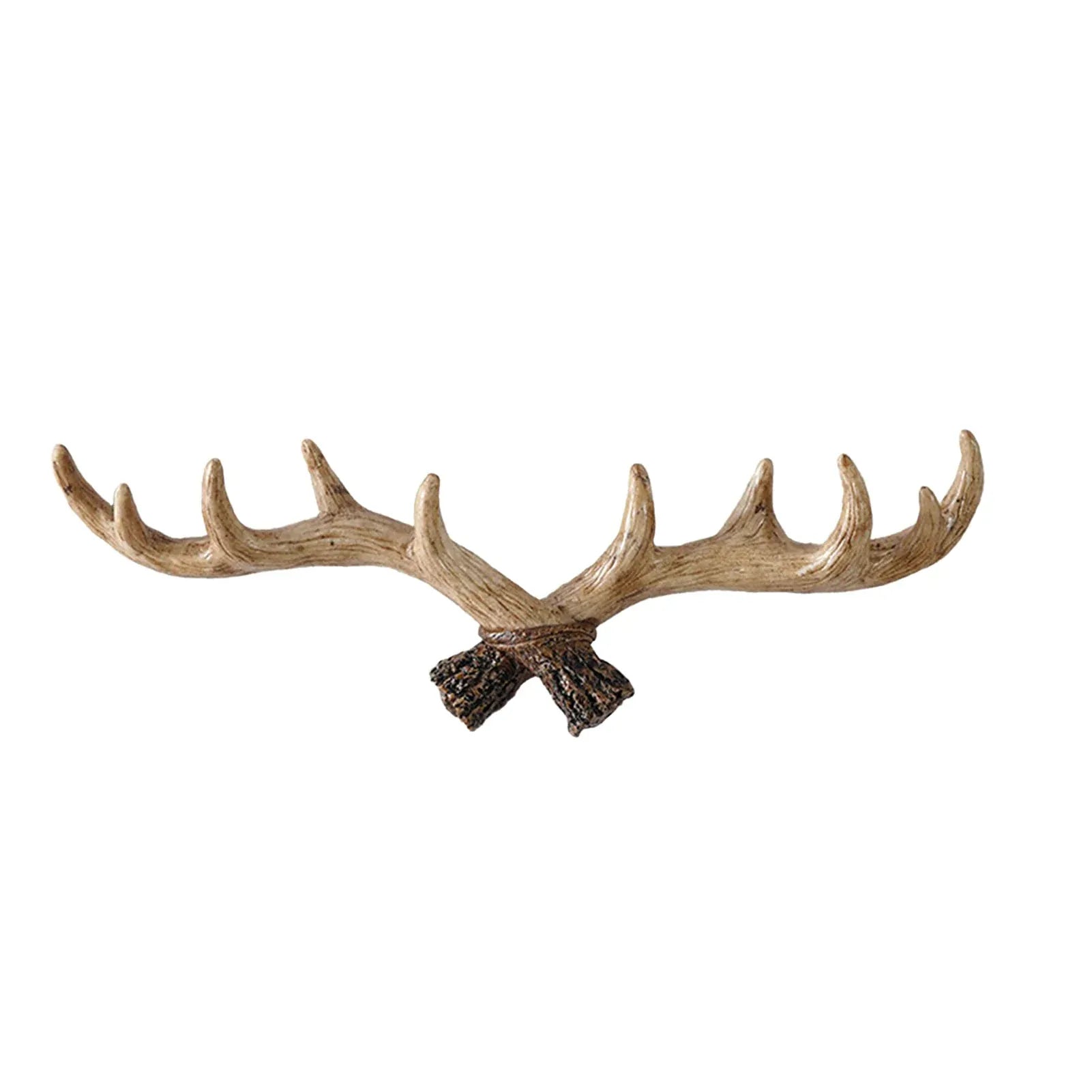 Crochet mural forme cerf bois vintage - Pour un rangement stylé Taille M Clair