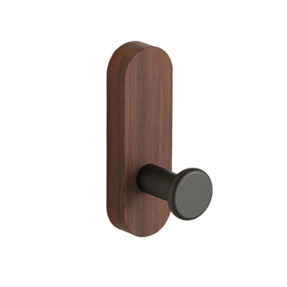 Crochets bois auto-adhésifs Marron 1PCS