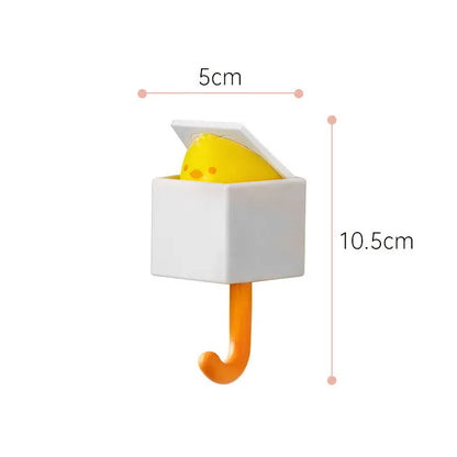 Crochets muraux pour clés - Amusant Jaune Canard