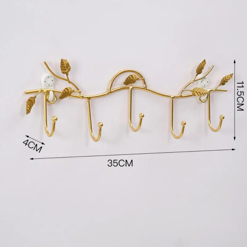 Crochets muraux pour manteaux et clés Or 5 crochets 2