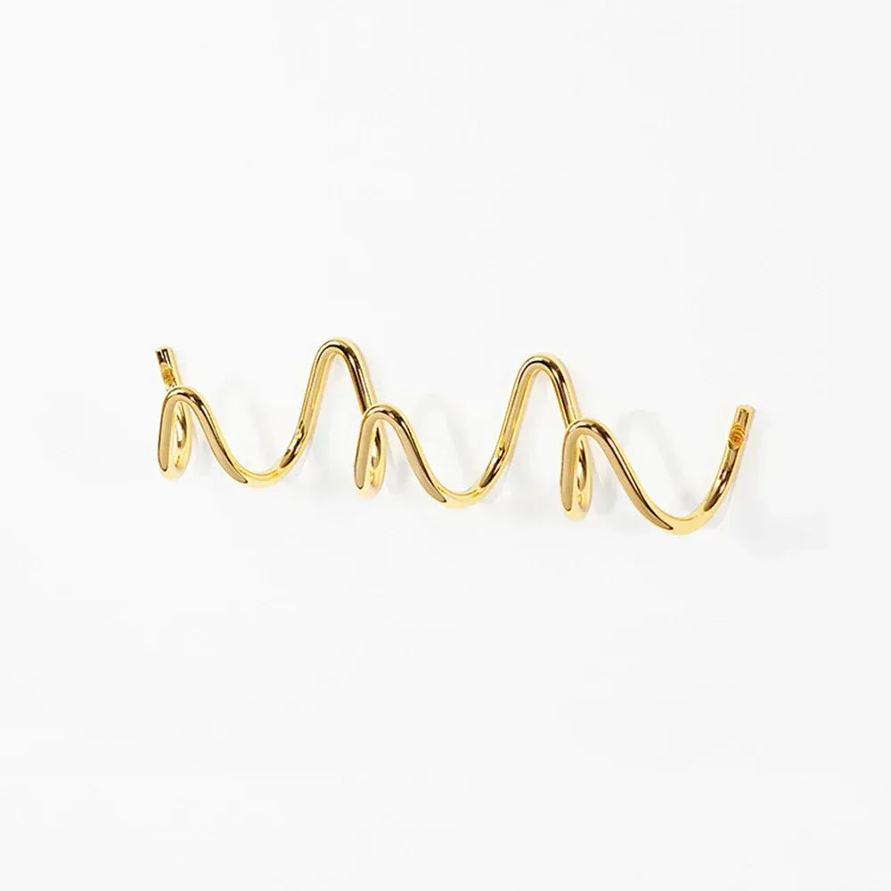 Crochets pour déco murale et vêtements 3 Crochets Doré