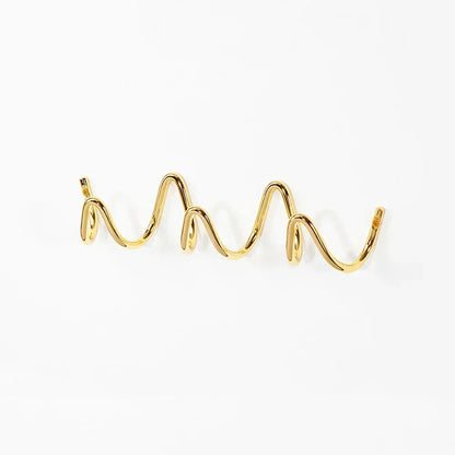 Crochets pour déco murale et vêtements 3 Crochets Doré