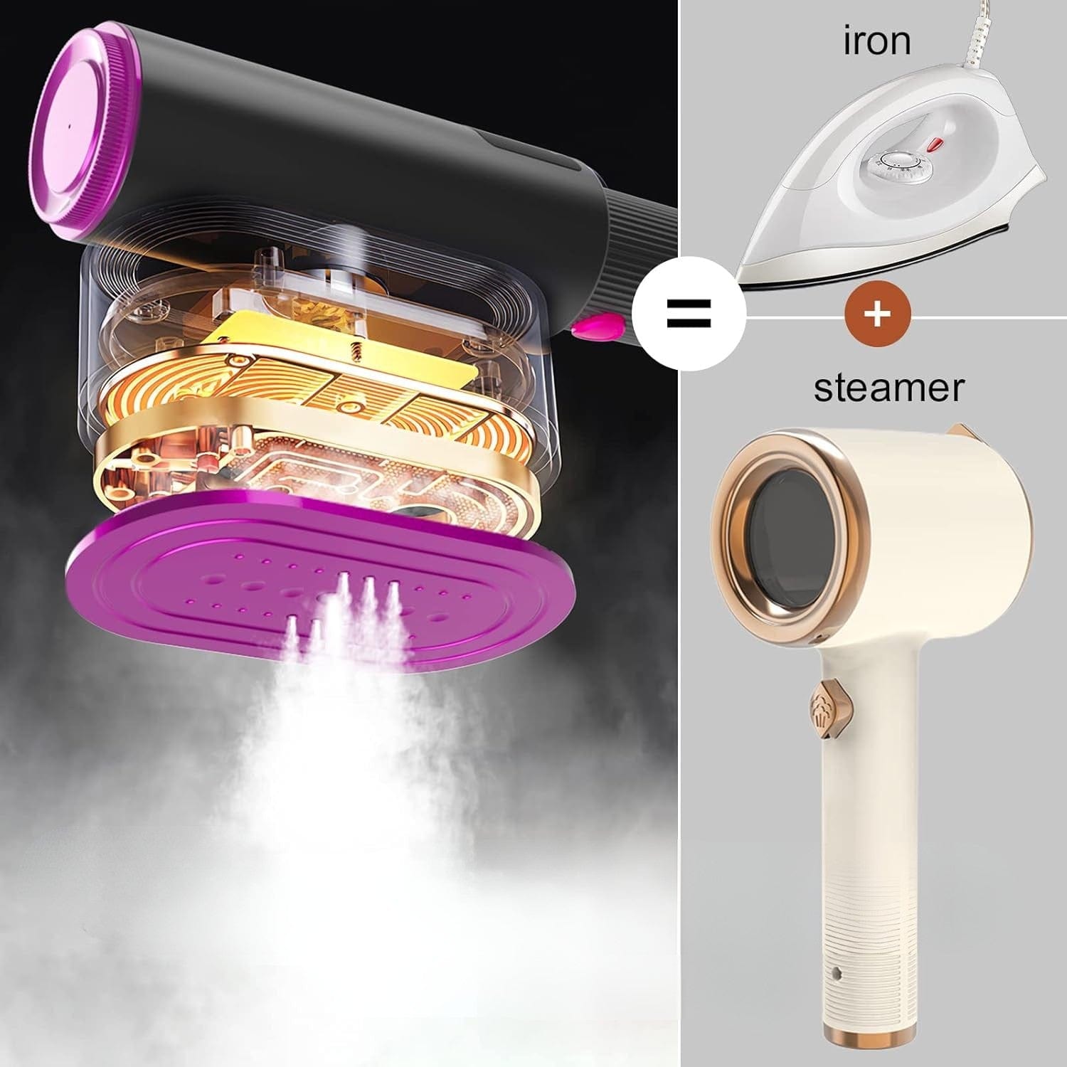 Défroisseur chemise 3-en-1 – 1200W avec affichage digital Noir