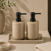 SOBRINA - Distributeur de Savon Céramique Mate Rechargeable, 350ml