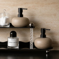 SOBRINA - Distributeur de Savon Céramique Mate Rechargeable, 350ml