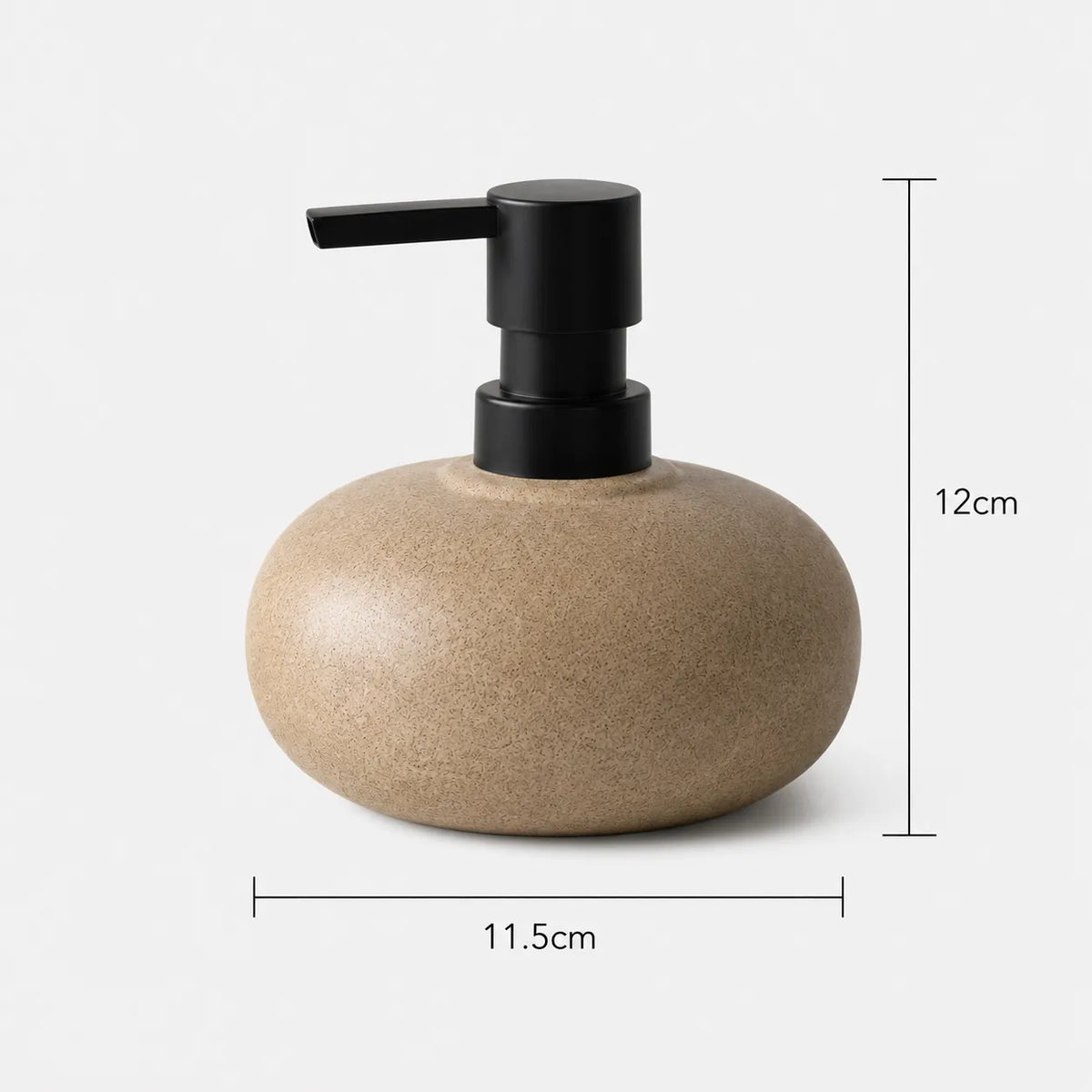 SOBRINA - Distributeur de Savon Céramique Mate Rechargeable, 350ml