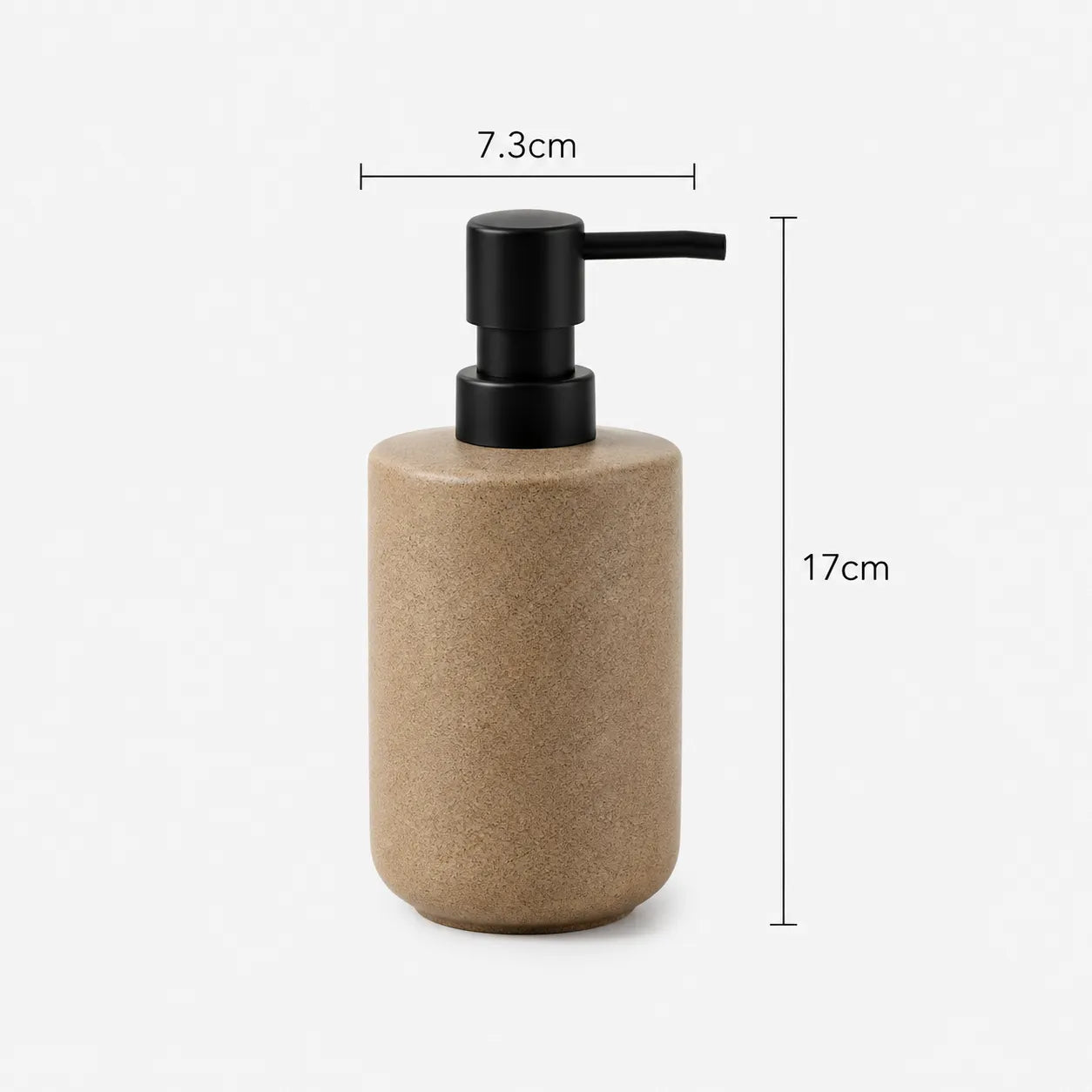 SOBRINA - Distributeur de Savon Céramique Mate Rechargeable, 350ml