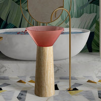 ONDA PIERRE - Vasque totem sur pied sculptural