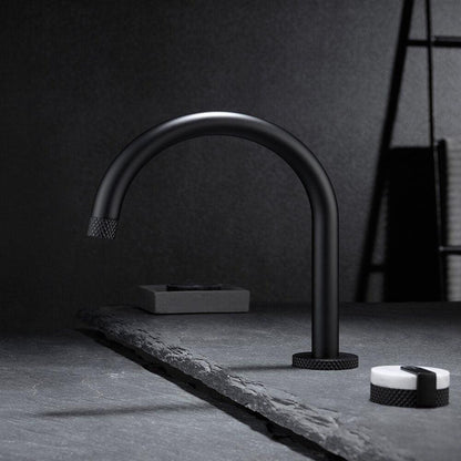 Sodalite Mitigeur de Lavabo Artisanal, Molettes en Marbre