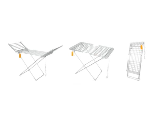 Étendoir à linge chauffant pliable en aluminium – séchage rapide et éco-énergétique