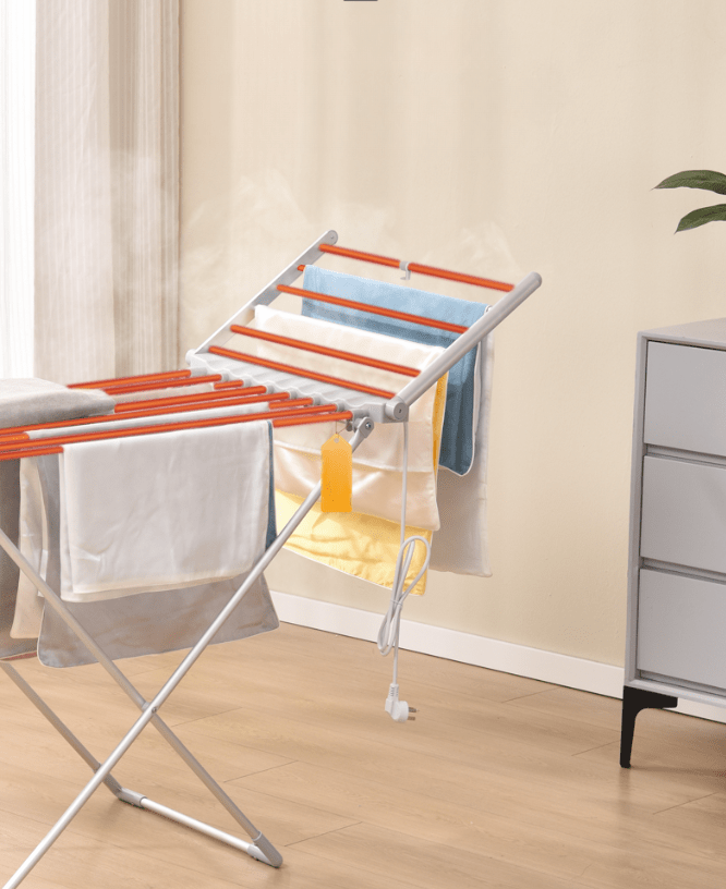 Étendoir à linge chauffant pliable en aluminium – séchage rapide et éco-énergétique