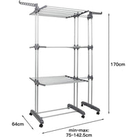 Étendoir à linge extensible – grande capacité, robuste et pliable - Aéraly