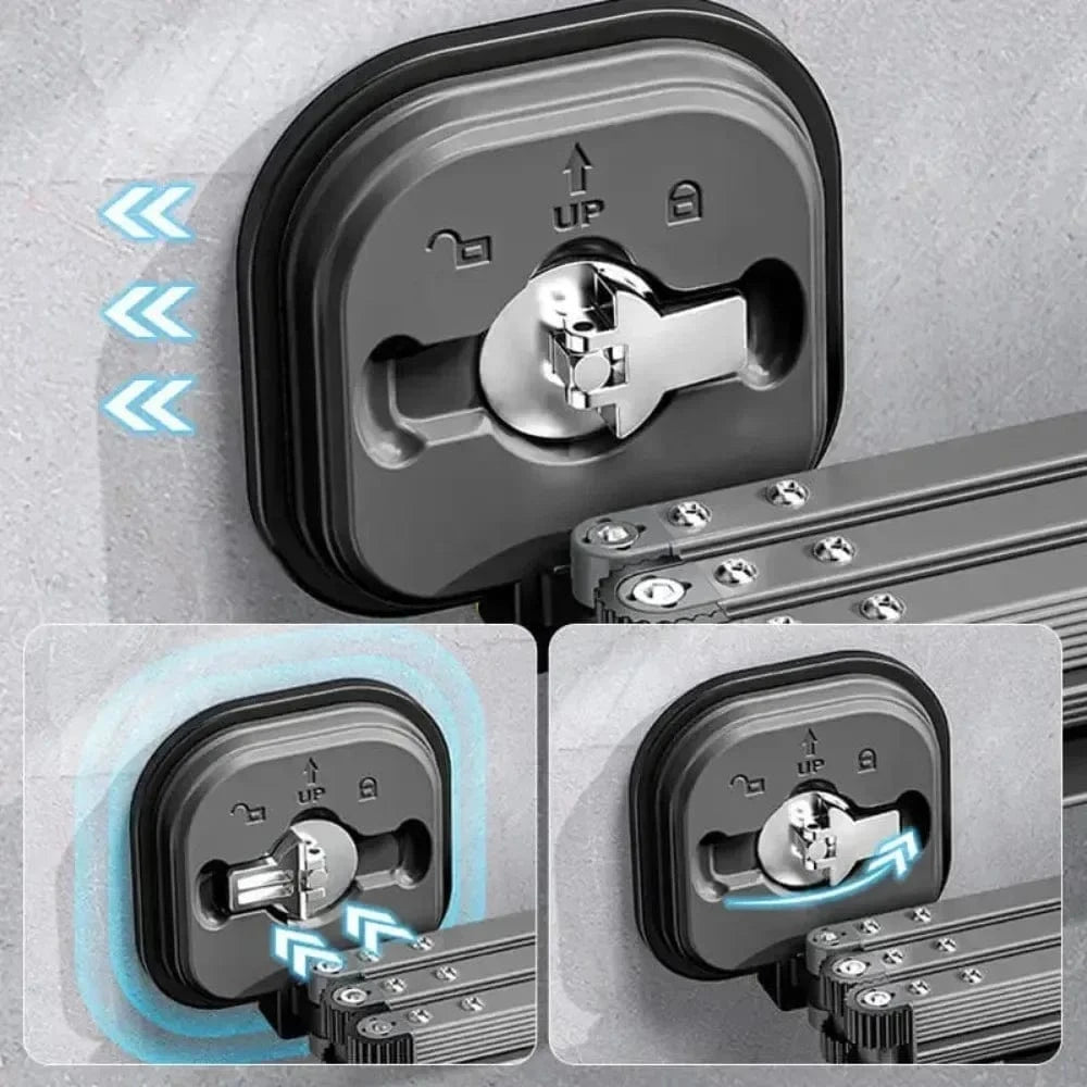 Étendoir à linge mural rabattable à ventouse pliable