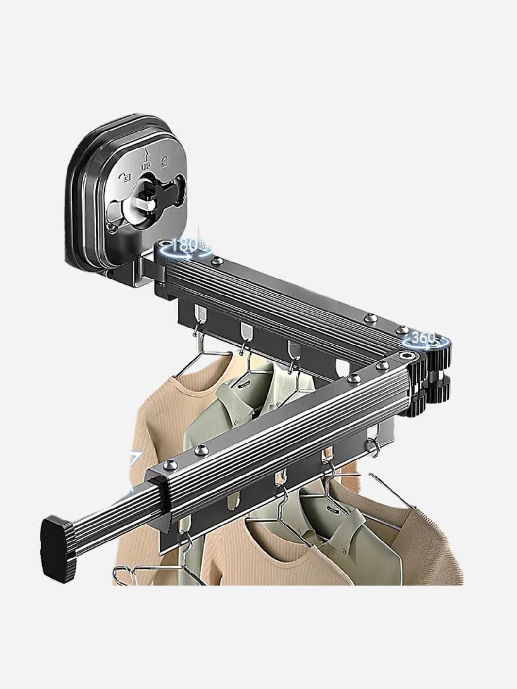 Étendoir à linge mural rabattable à ventouse pliable