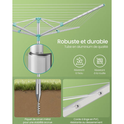 Étendoir à linge parapluie - Prêt à découvrir l'innovation ultime en matière de séchage et de rangement du linge ? Découvrez notre Étendoir à linge parapluie, une solution pratique et efficace pour prendre soin de votre linge au quotidien Vert