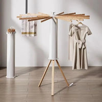 Étendoir à linge trépied pliable 40 kg – Design bois élégant - Aéraly