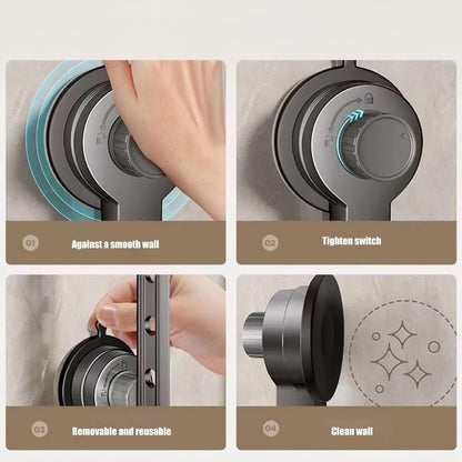 Étendoir à linge ventouse sans perçage – Aluminium robuste