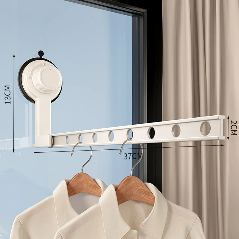 Étendoir à linge ventouse sans perçage – Aluminium robuste - Aéraly