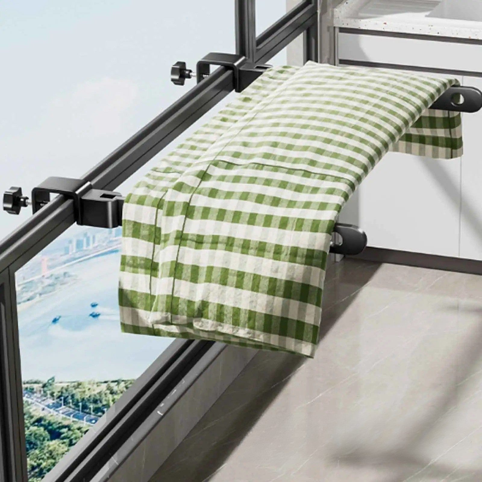 Étendoir de fenêtre & balcon pliable  – Gain de place