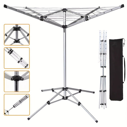 Étendoir linge extérieur sur pied – séchage stable et grand volume 142x142x160cm