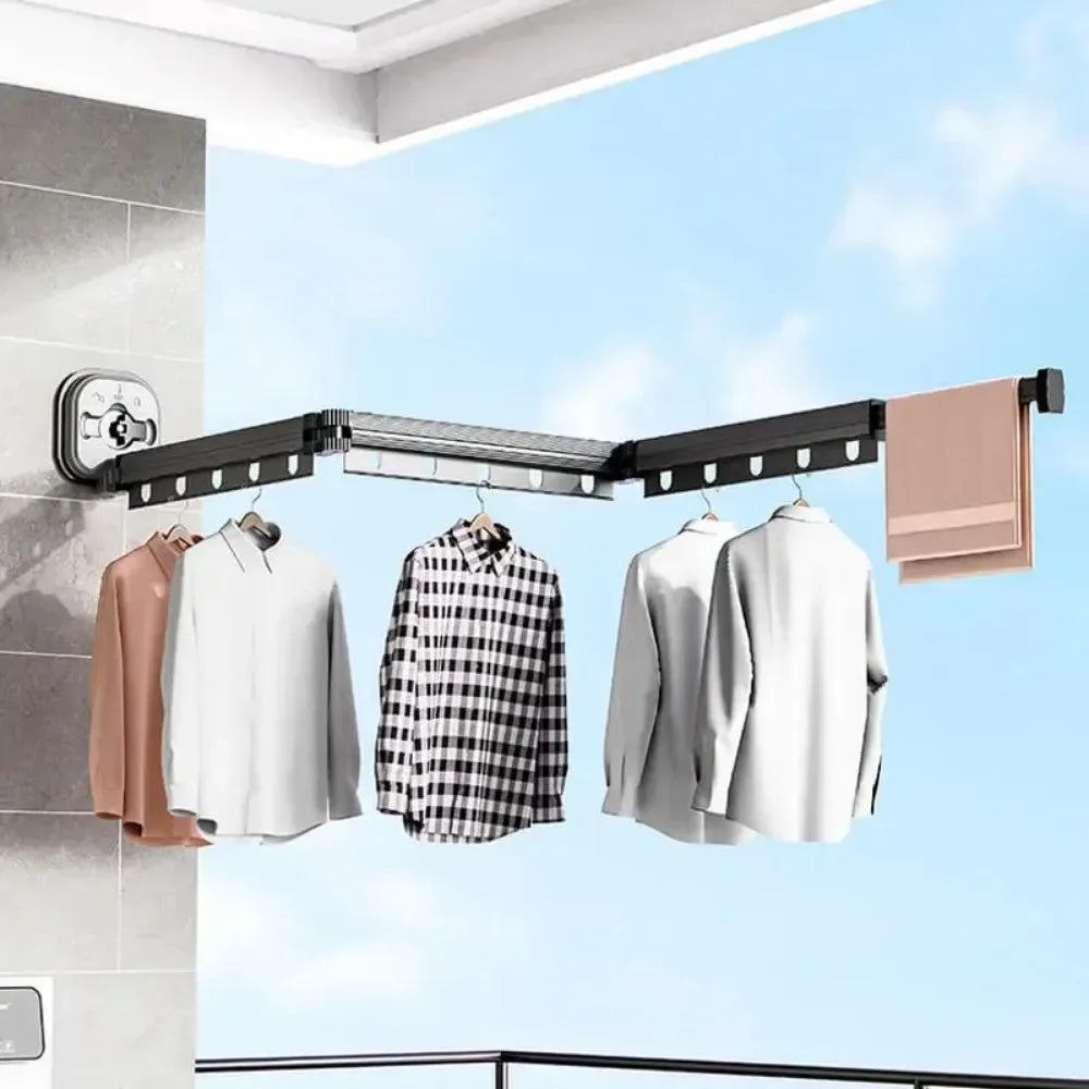 Étendoir à linge mural rabattable à ventouse pliable - Aéraly