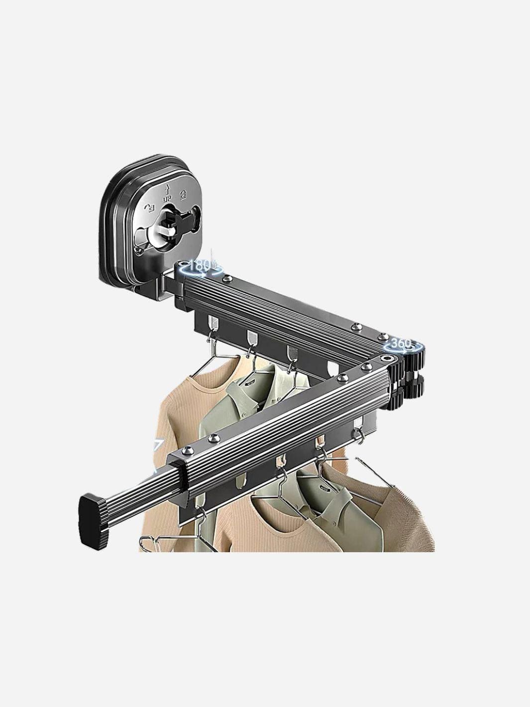 Étendoir à linge mural rabattable à ventouse pliable