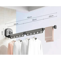 Étendoir à linge mural rabattable à ventouse pliable - Aéraly
