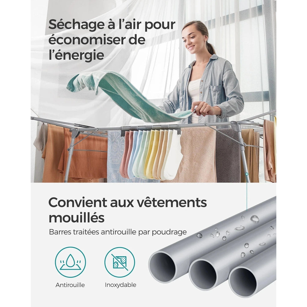 Étendoir à linge pliable – robuste, pratique et gain de place - Aéraly