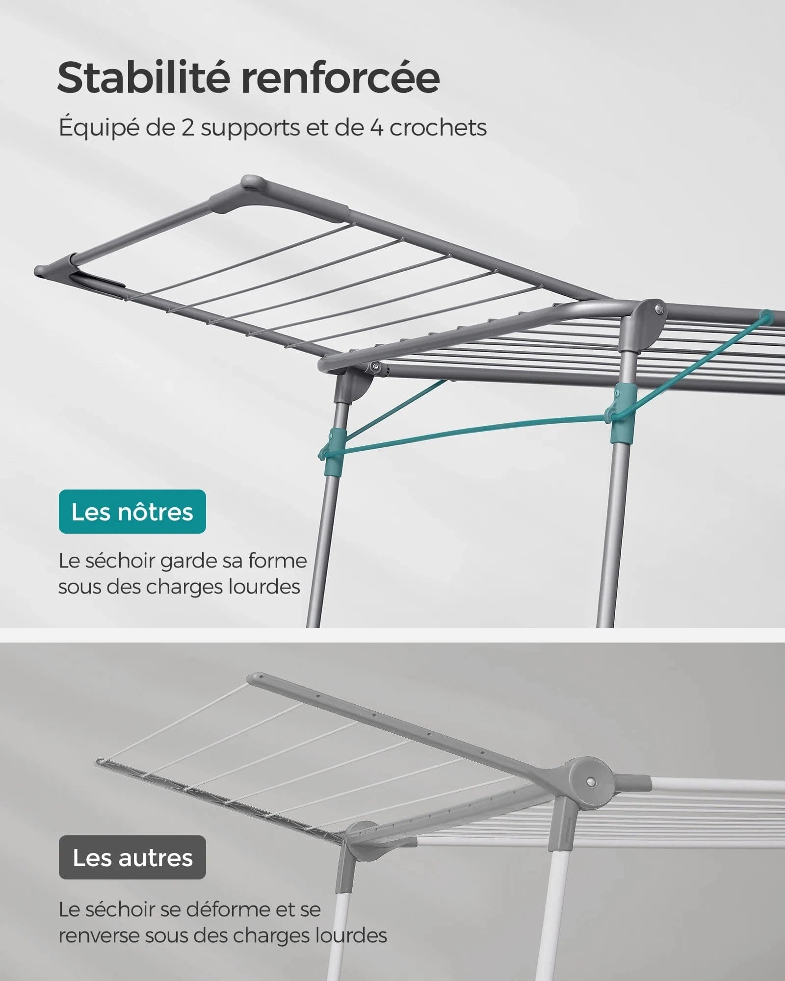 Étendoir linge séchant pliable – robuste, pratique et gain de place