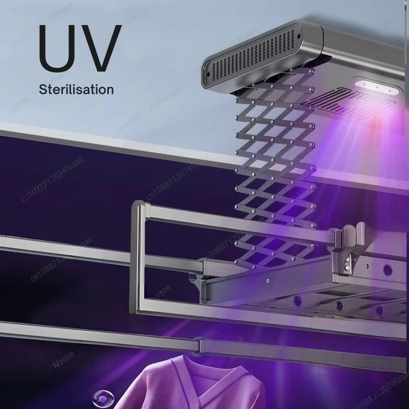 Étendoir plafond - électrique avec télécommande et stérilisation UV