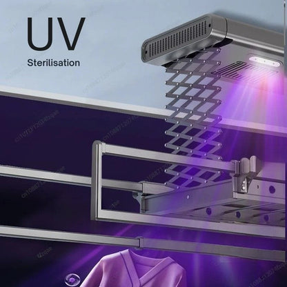 Étendoir plafond - électrique avec télécommande et stérilisation UV